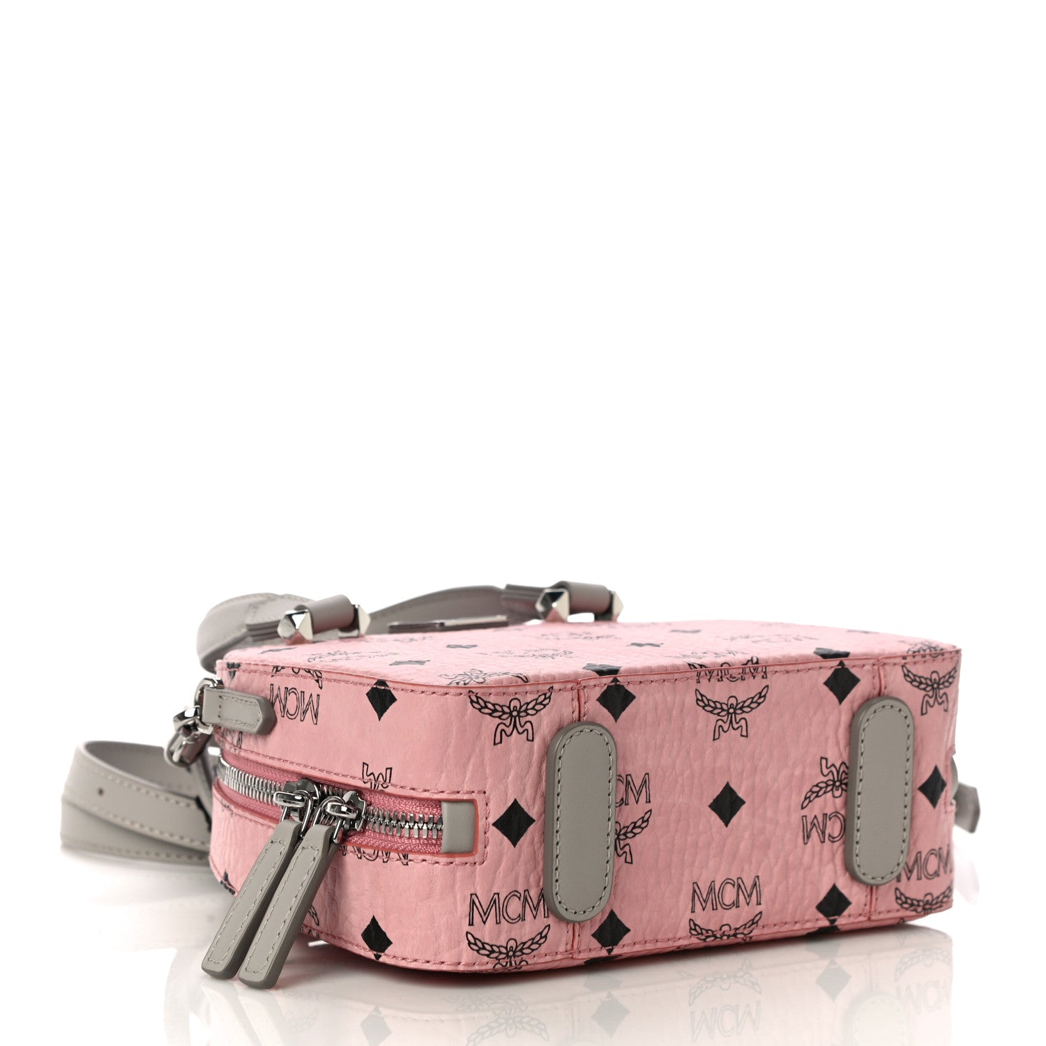 MCM Visetos Mini Half Moon Crossbody Bag Soft Pink 4 of 9
