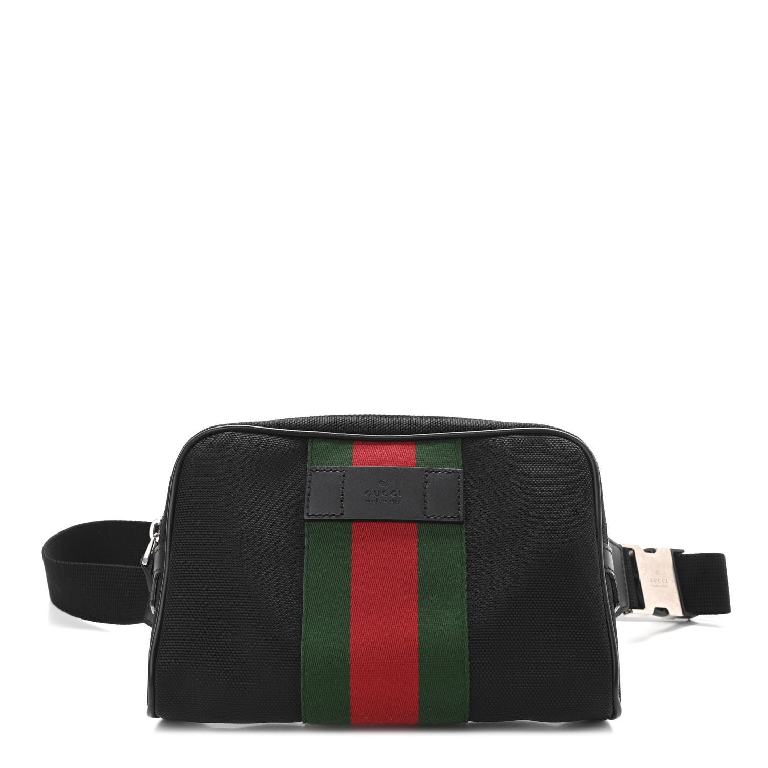 Gucci Canvas Web Slim Belt Bag Black 1 of 12
