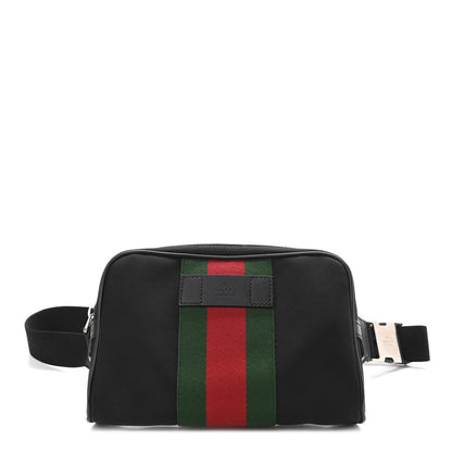 Gucci Canvas Web Slim Belt Bag Black 1 of 12