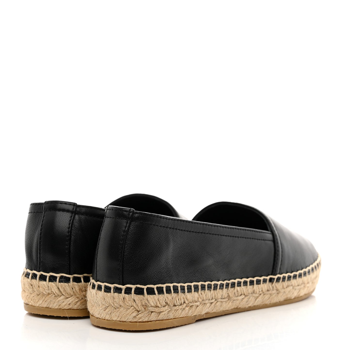 Lambskin Monogram Espadrilles 36.5 Black