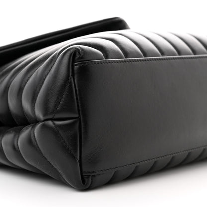 Saint Laurent Calfskin Y Quilted Monogram Medium Loulou Chain Satchel Black 9 of 11
