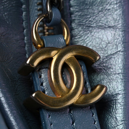 Chanel Iridescent Aged Calfskin Quilted Medium Gabrielle Hobo Blue 14 of 14