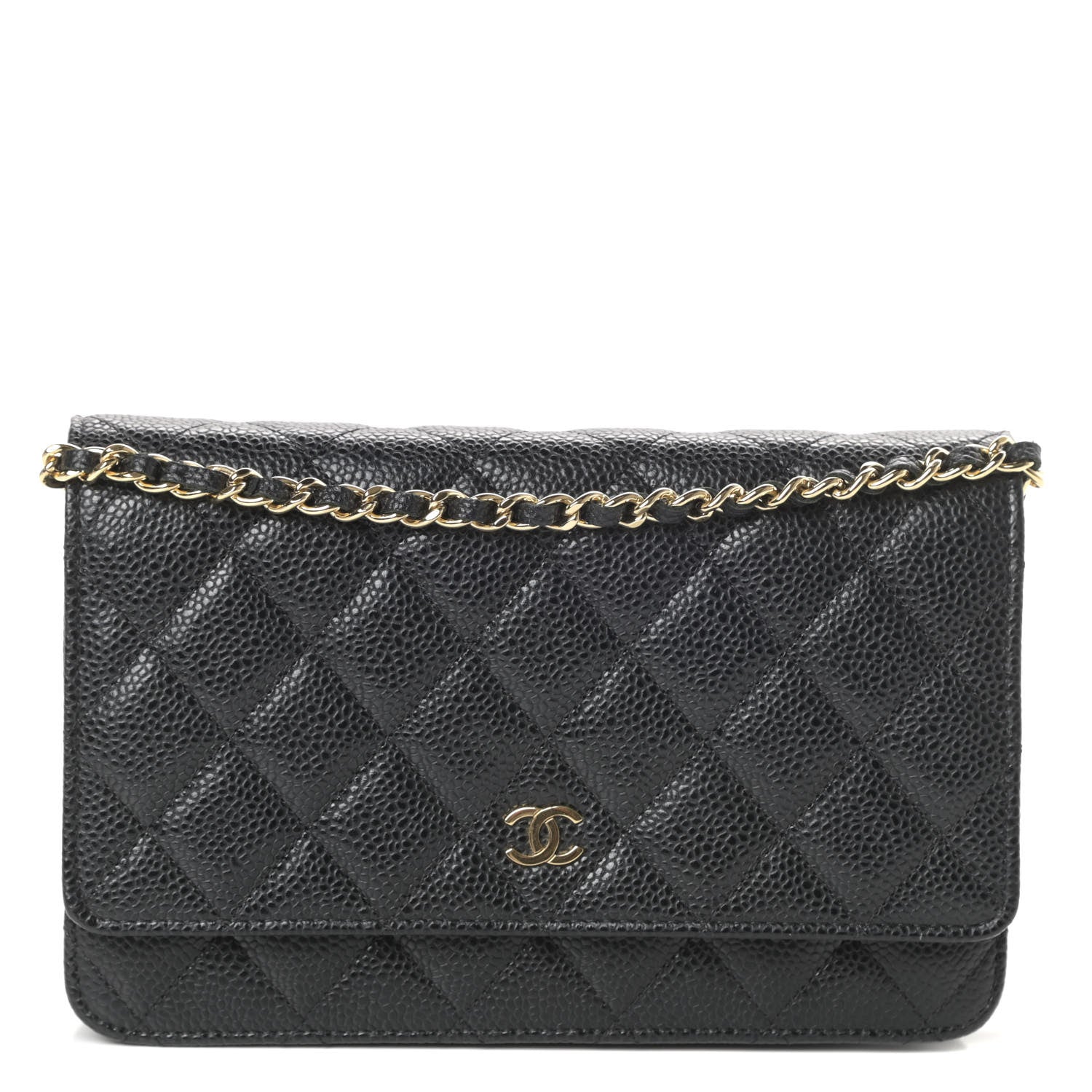 Chanel Caviar Quilted Wallet On Chain WOC Black 1 of 10