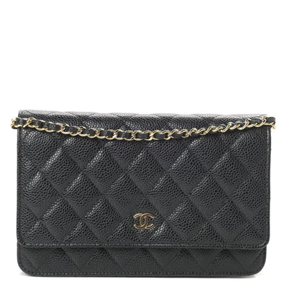 Chanel Caviar Quilted Wallet On Chain WOC Black 1 of 10