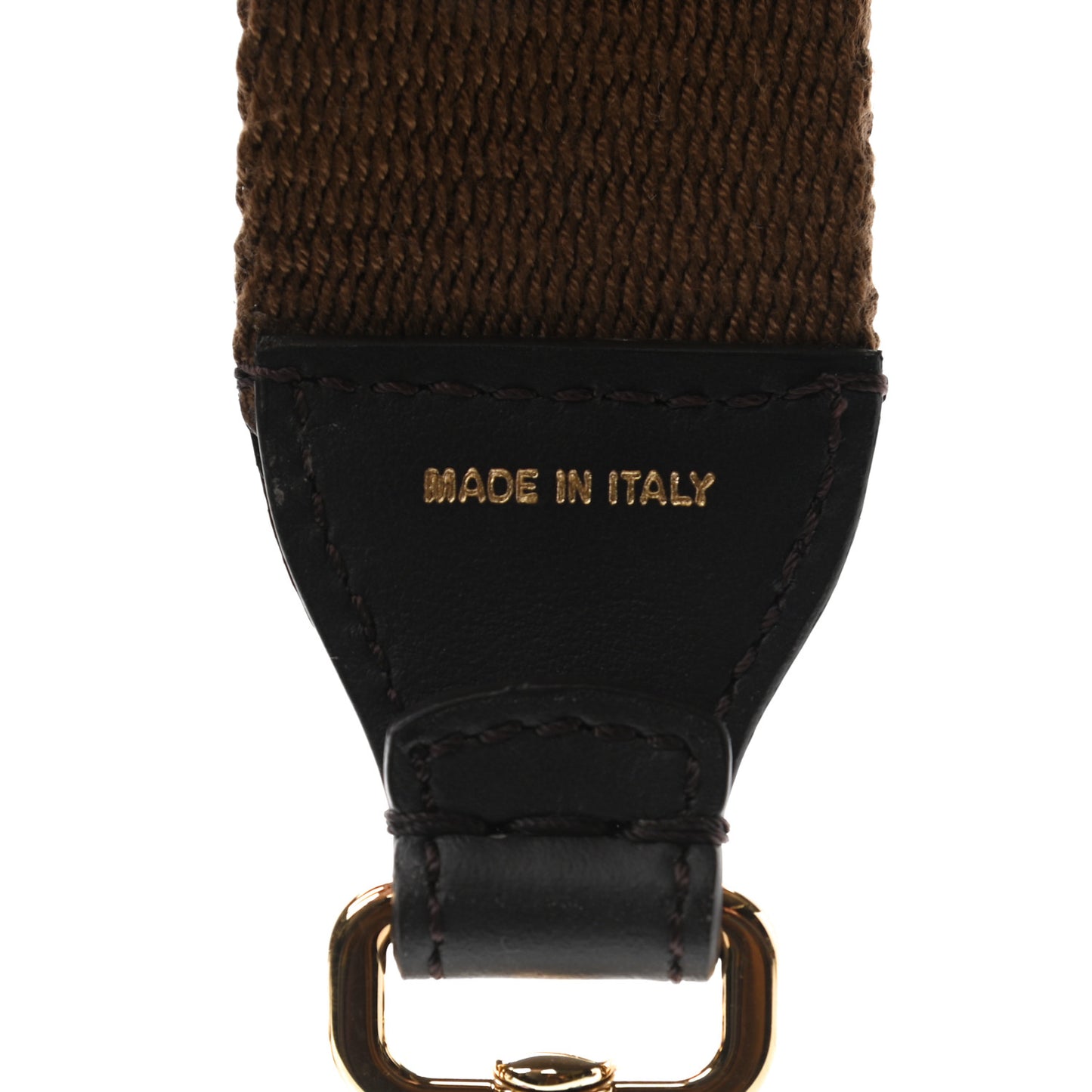 Ribbon Vitello Century FF 1974 Studded Strap You Fango Marrone Ebano