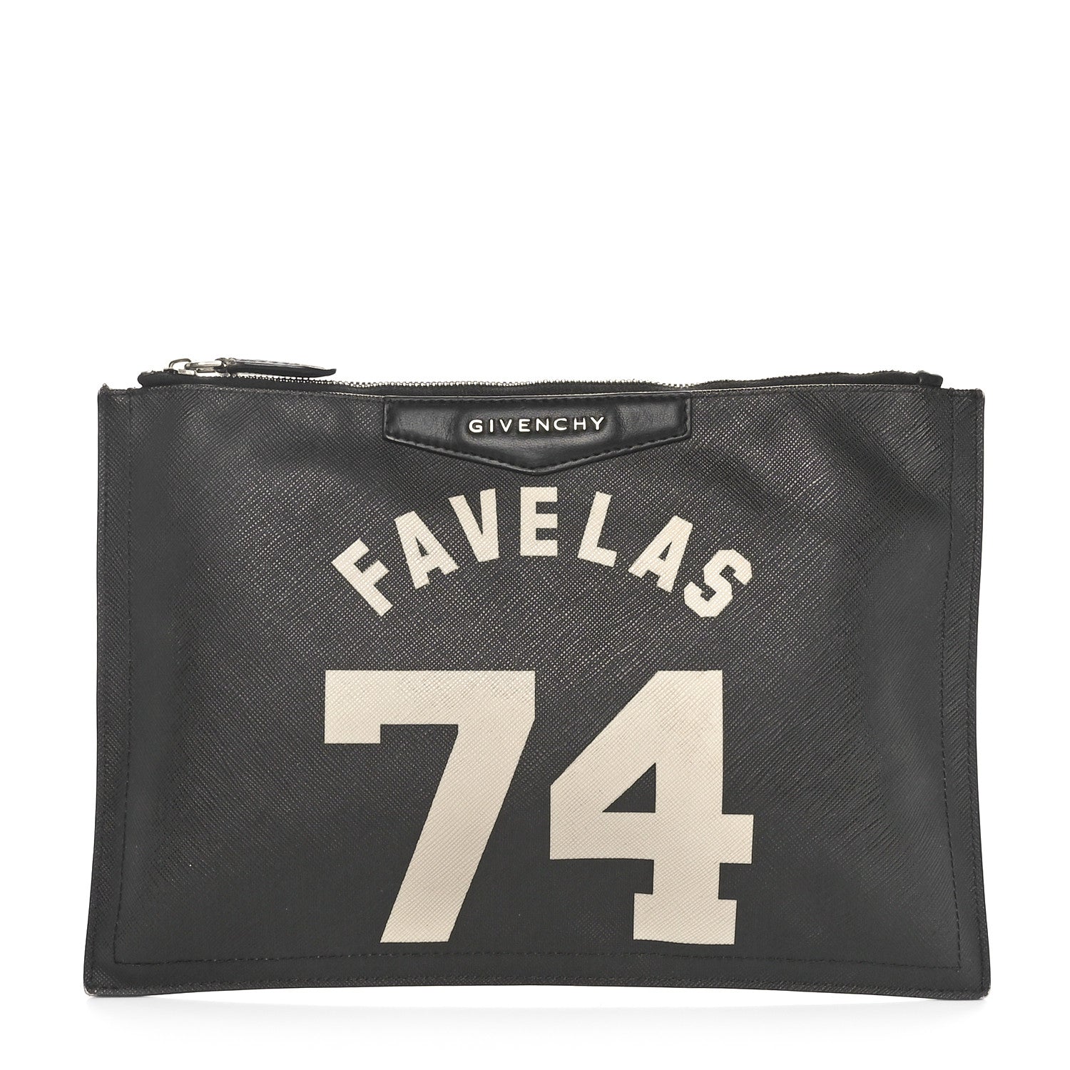Givenchy Textured Coated Canvas Favelas Large Antigona Pouch Black 1 of 10