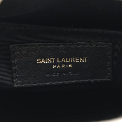 Saint Laurent Grain De Poudre Matelasse Chevron Quilted Round Vinyle Camera Bag Crema Soft 6 of 14