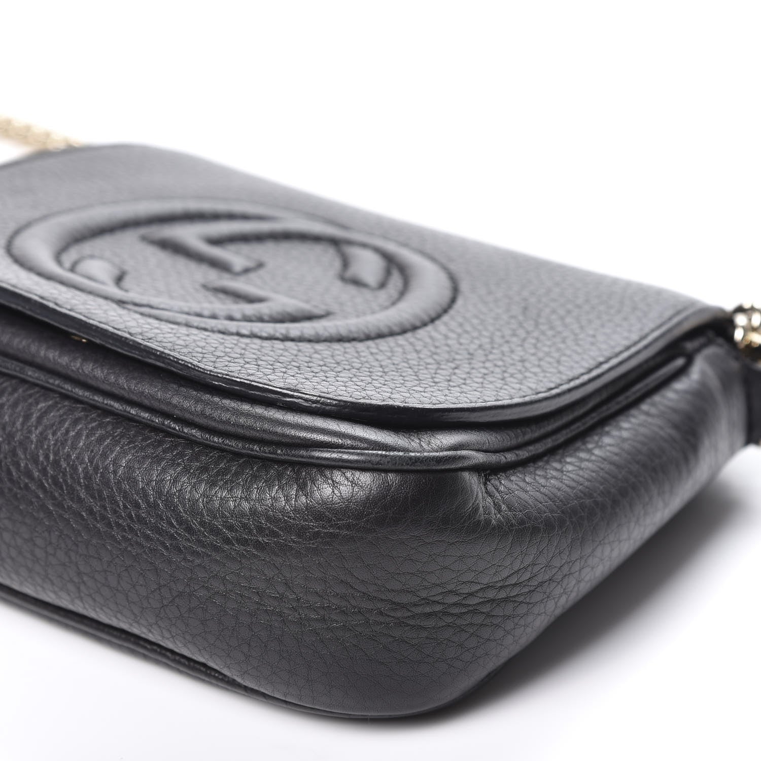 Gucci Pebbled Calfskin Small Soho Flap Crossbody Black 6 of 9