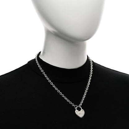 Tiffany Sterling Silver Return To Tiffany Love Heart Lock Pendant Necklace 2 of 4