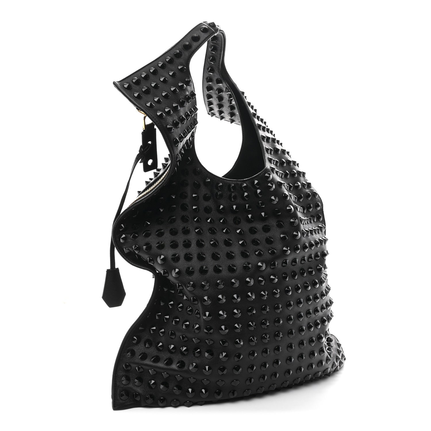 Tom Ford Ramskin Studded Large Alix Padlock Zip Shoulder Bag Black 4 of 11