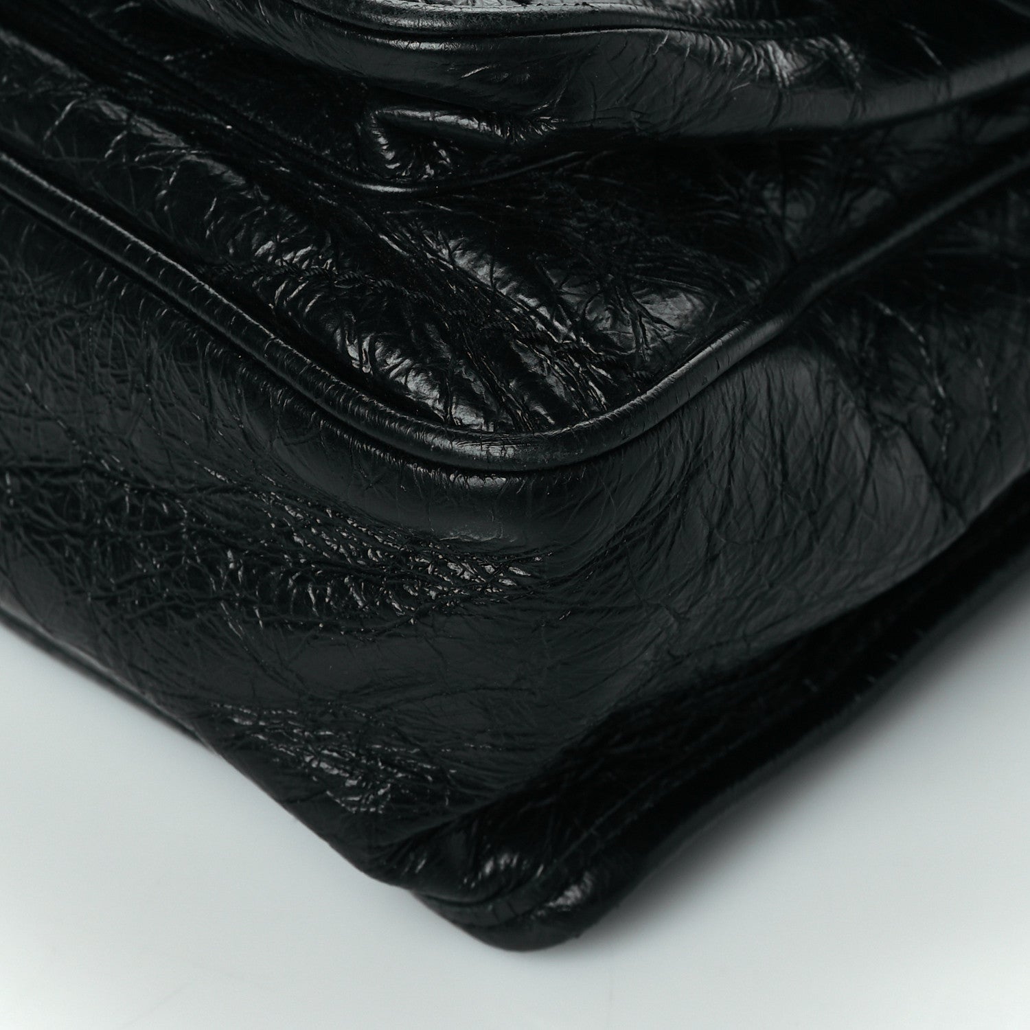 Saint Laurent Crinkled Calfskin Matelasse Monogram Medium Niki Chain Satchel Black 10 of 10