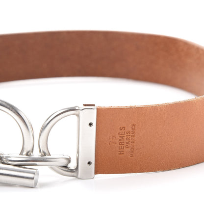 Hermes Vache Hunter Chaine D'Ancre Belt 75 Natural 5 of 8