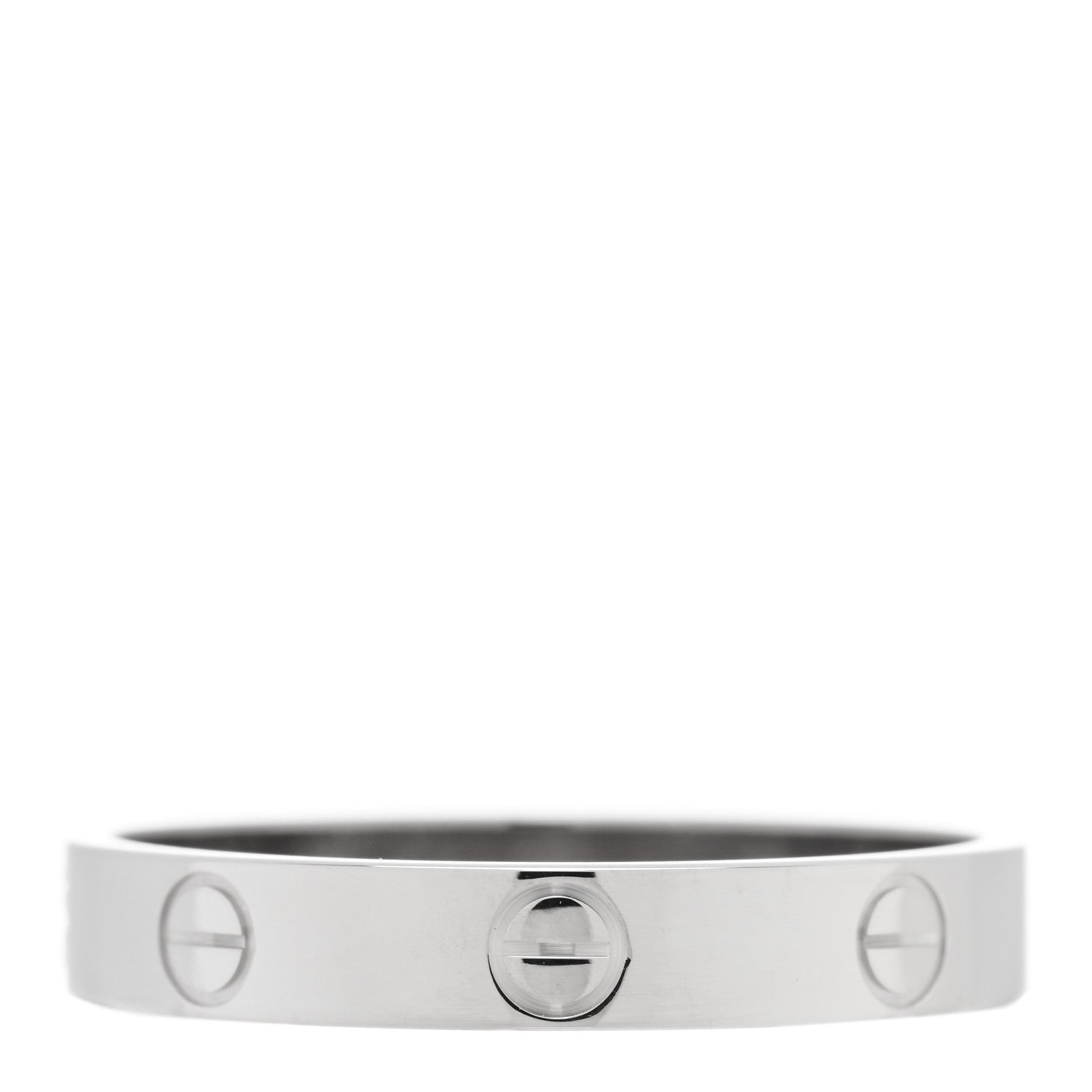 Cartier 18K White Gold 3.5mm LOVE Wedding Band Ring 60 9 3 of 4