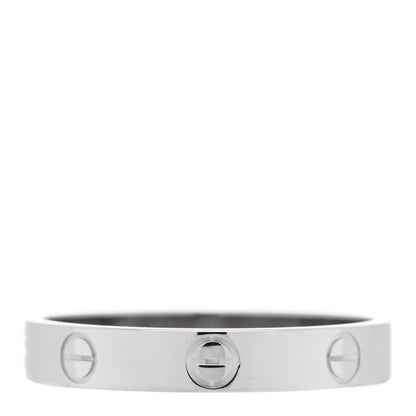 Cartier 18K White Gold 3.5mm LOVE Wedding Band Ring 60 9 3 of 4