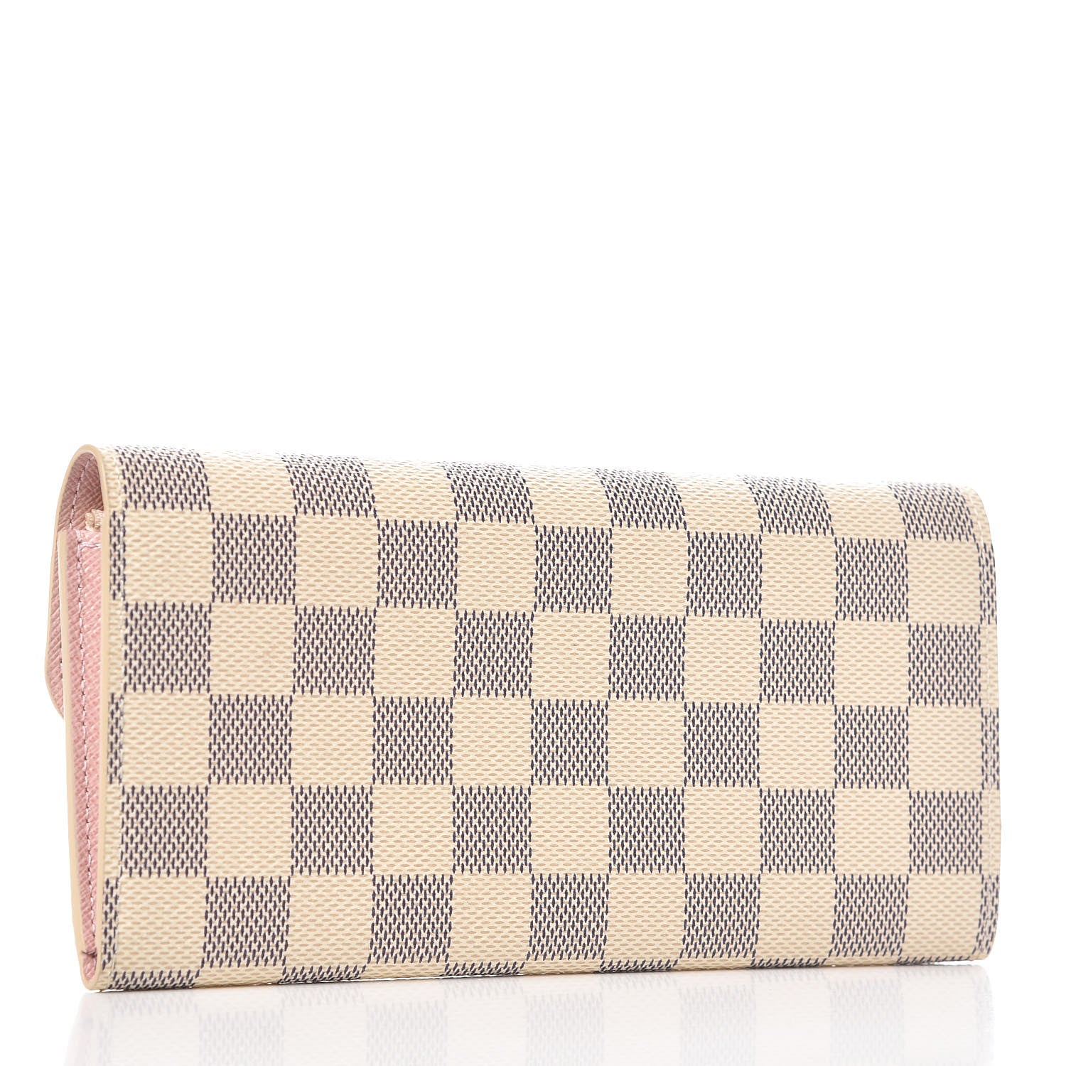 Louis Vuitton Damier Azur Emilie Wallet Rose Ballerine 3 of 7