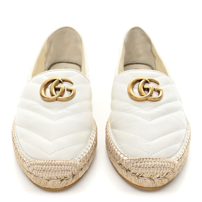 Gucci Nappa Matelasse GG Marmont Espadrilles 40.5 Great White 2 of 14