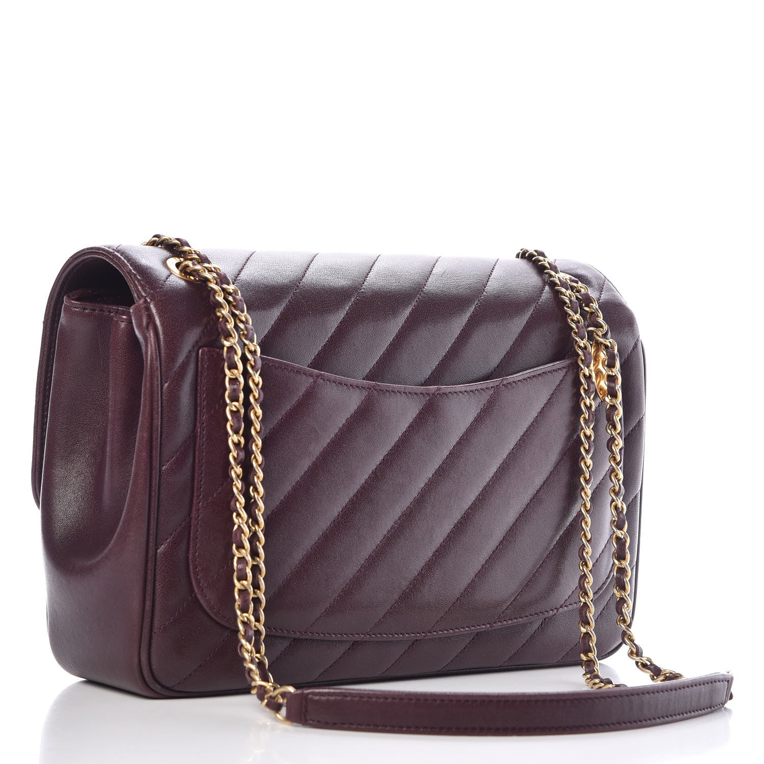 Chanel Lambskin Quilted Jumbo Coco Vintage Flap Purple 3 of 13
