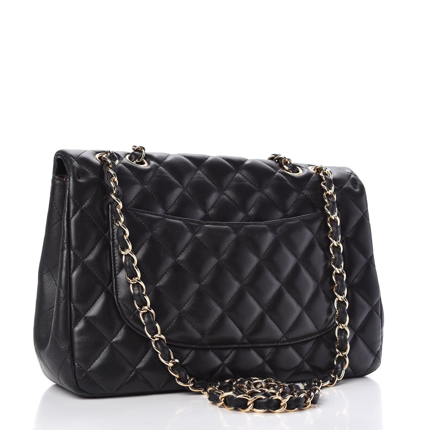 Chanel Lambskin Quilted Jumbo Single Flap Black 3 of 10