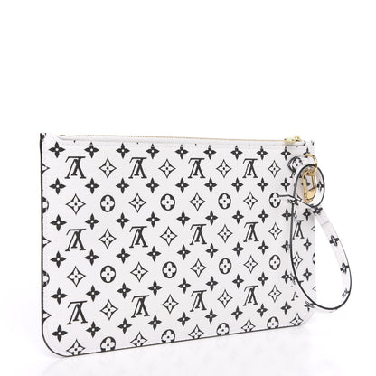 Louis Vuitton Monogram Giant Neverfull MM GM Pochette White 2 of 5