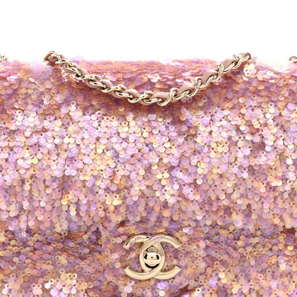 Chanel Sequin Small Single Flap Pink Light Pink 8 of 11