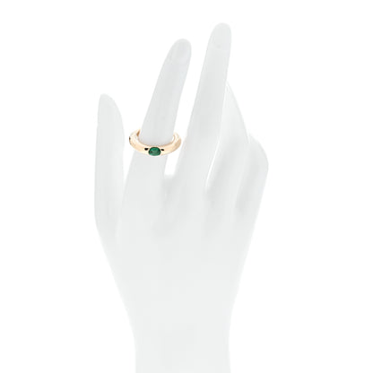 Cartier 18K Yellow Gold Emerald Ellipse Oval Cut Ring 54 6.75 2 of 4
