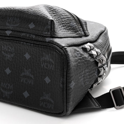 MCM Visetos Side Stud Mini Stark Backpack Black Black 9 of 9