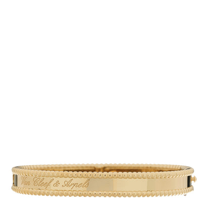 Van Cleef & Arpels 18K Yellow Gold Perlee Signature Bangle Bracelet S 2 of 3