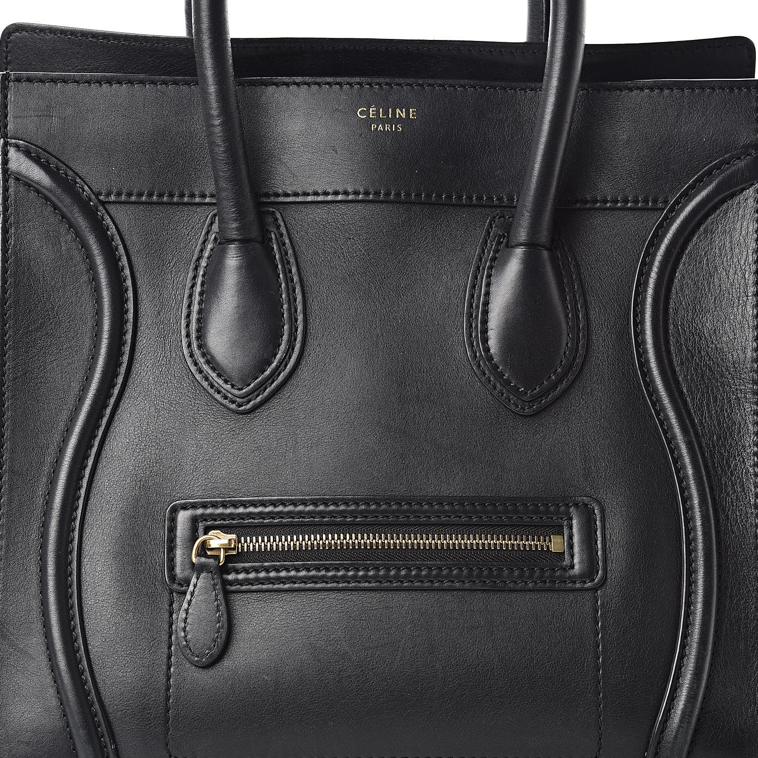Celine Smooth Calfskin Mini Luggage Black 9 of 17