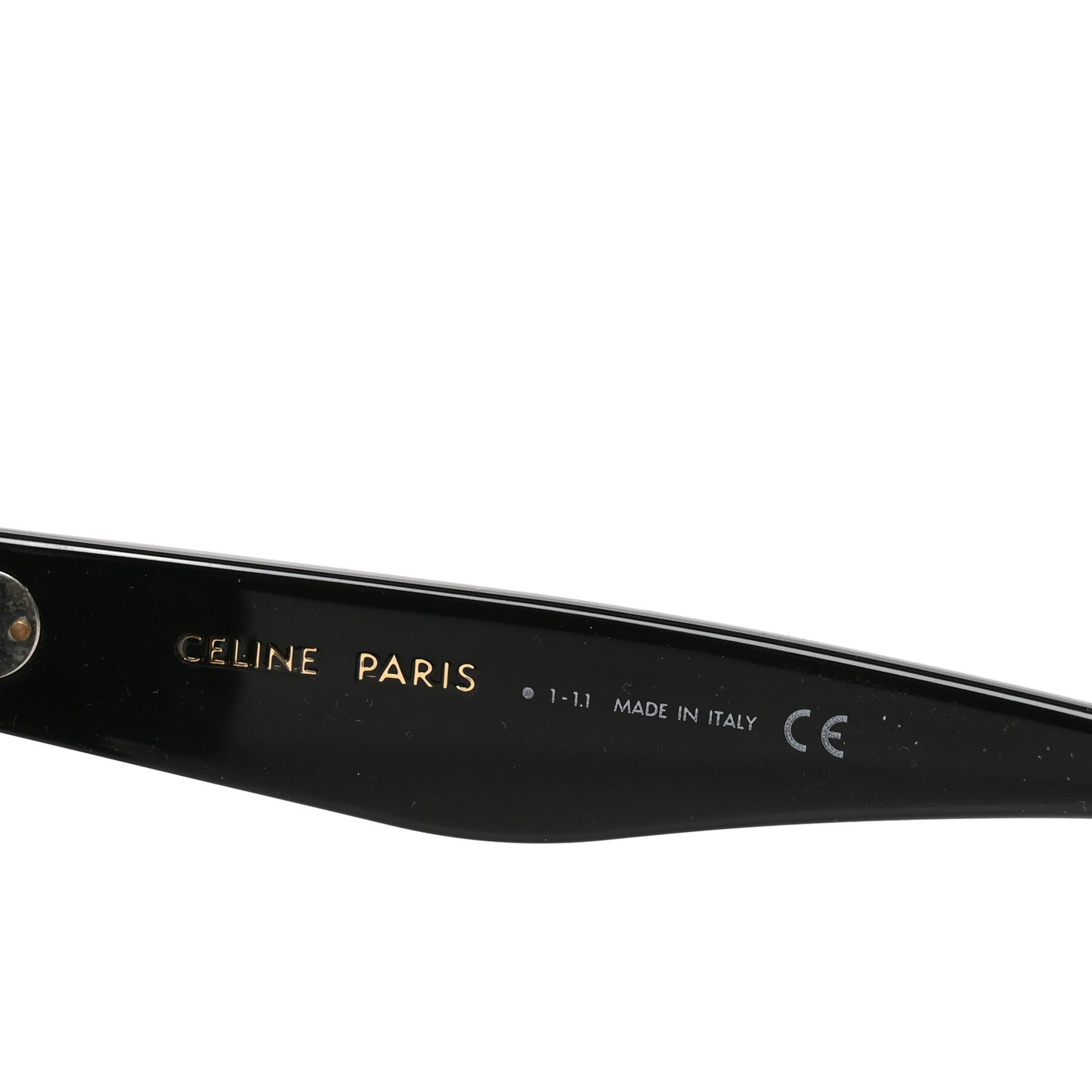 Acetate Studded Mineral Round Sunglasses CL40031 Black