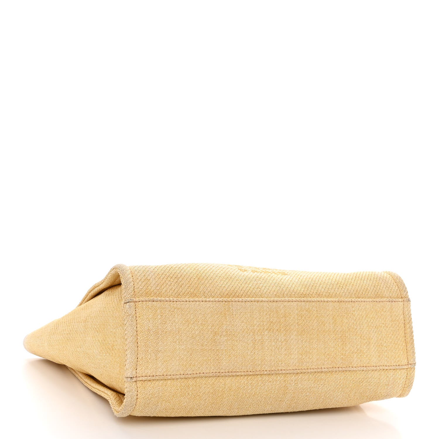 Chanel Canvas Small Deauville Tote Light Yellow 4 of 9