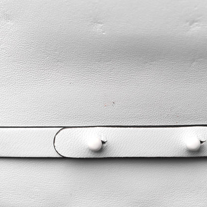 Valentino Garavani Lambskin Free Rockstud Spike Wallet on Chain Optic White 11 of 14