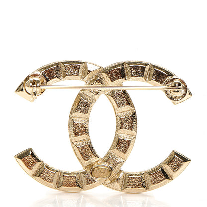 Chanel Studded CC Pin Brooch Gold 3 of 4