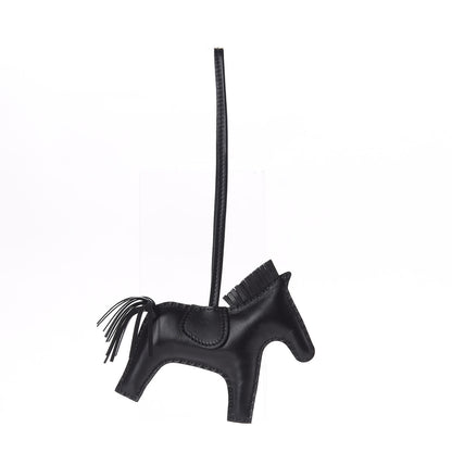 Hermes Milo Lambskin Grigri Rodeo Horse Bag Charm MM So Black 1 of 3