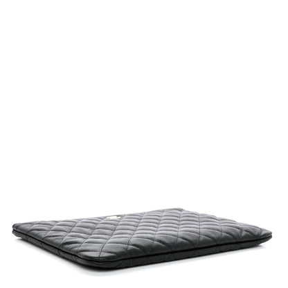 Chanel Caviar Quilted Medium Cosmetic Case Black 4 of 8