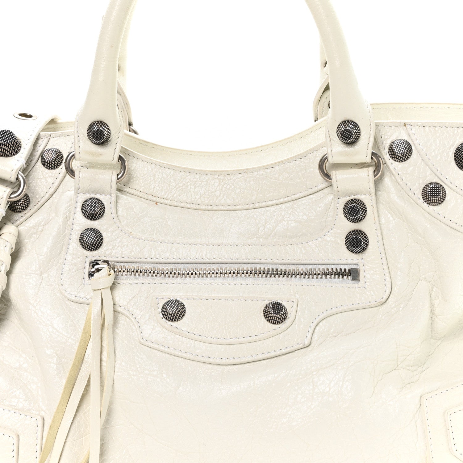 Balenciaga Agneau Arena Neo Cagole City Handbag Optic White 8 of 10