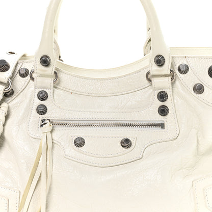 Balenciaga Agneau Arena Neo Cagole City Handbag Optic White 8 of 10