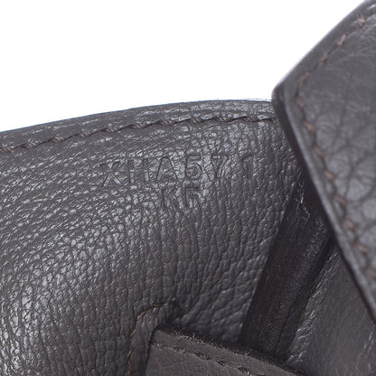 Hermes Taurillon Clemence Birkin 35 Etain 27 of 41