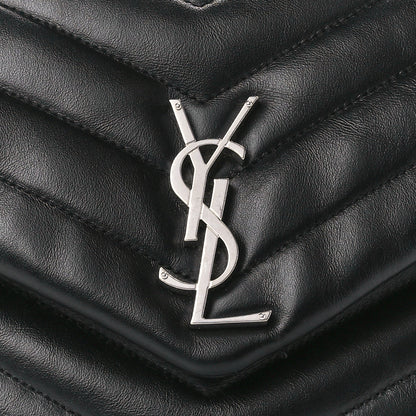 Saint Laurent Calfskin Y Quilted Monogram Medium Loulou Chain Satchel Black 9 of 12