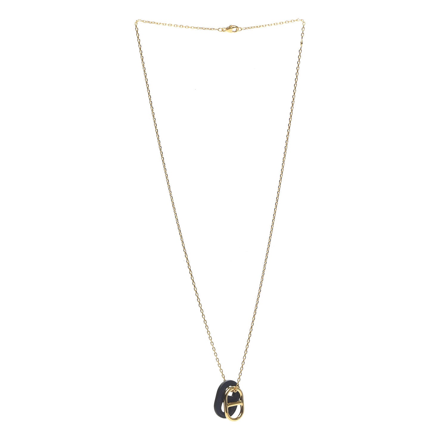 Hermes Swift O'Maillon Pendant Necklace Bleu Nuit 3 of 7