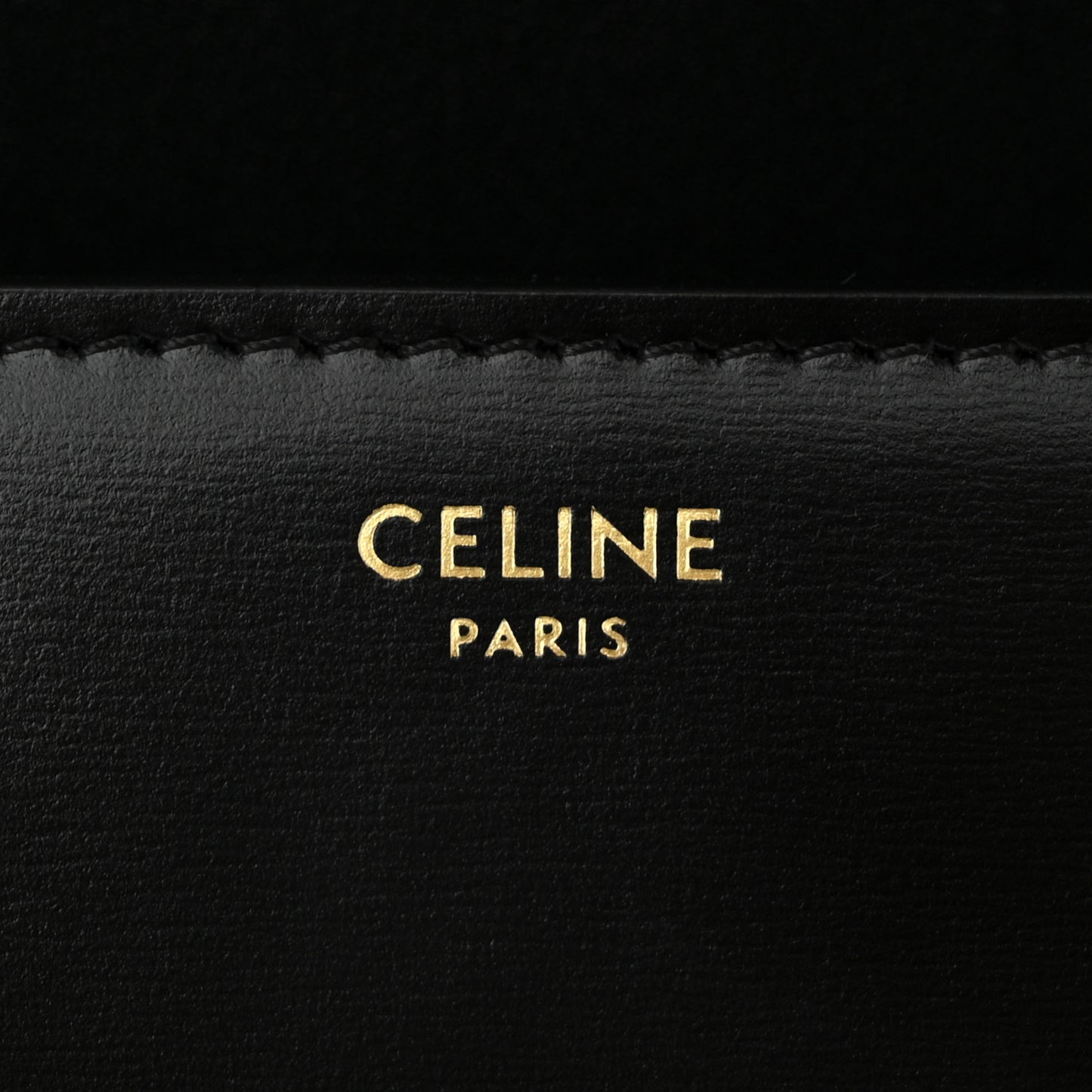 Shiny Calfskin Triomphe Shoulder Bag Black