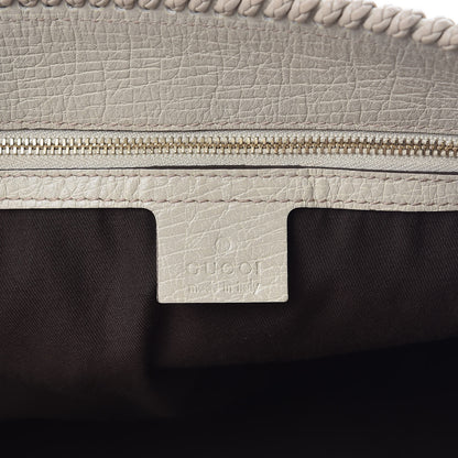 Gucci Monogram Large Horsebit Chain Hobo Off White 6 of 9