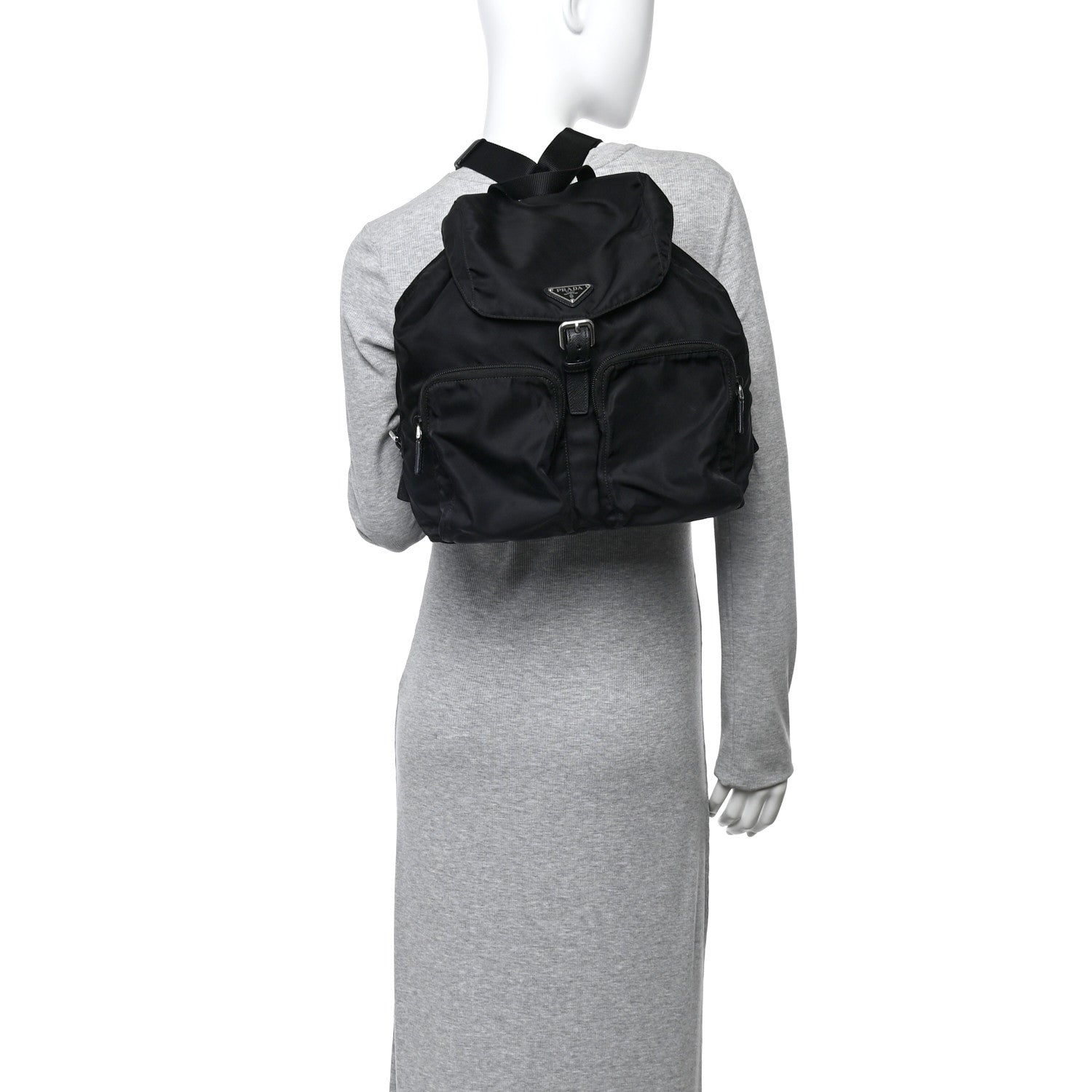 Prada Nylon Vela Large Backpack Black 2 of 10