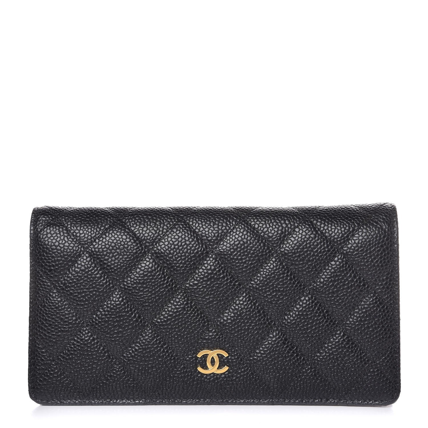 Chanel Caviar Quilted Yen Wallet Black 1 of 8