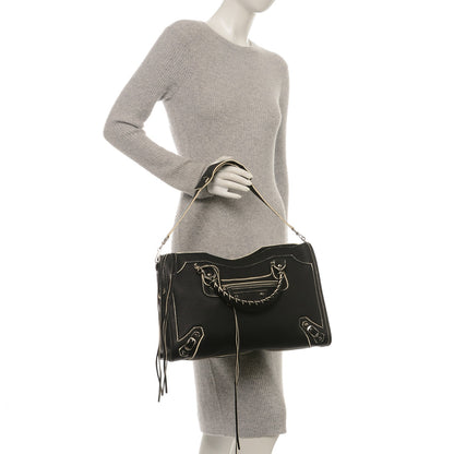 Balenciaga Supple Grained Calfskin Classic Silver Hardware Highlight City Black 2 of 6