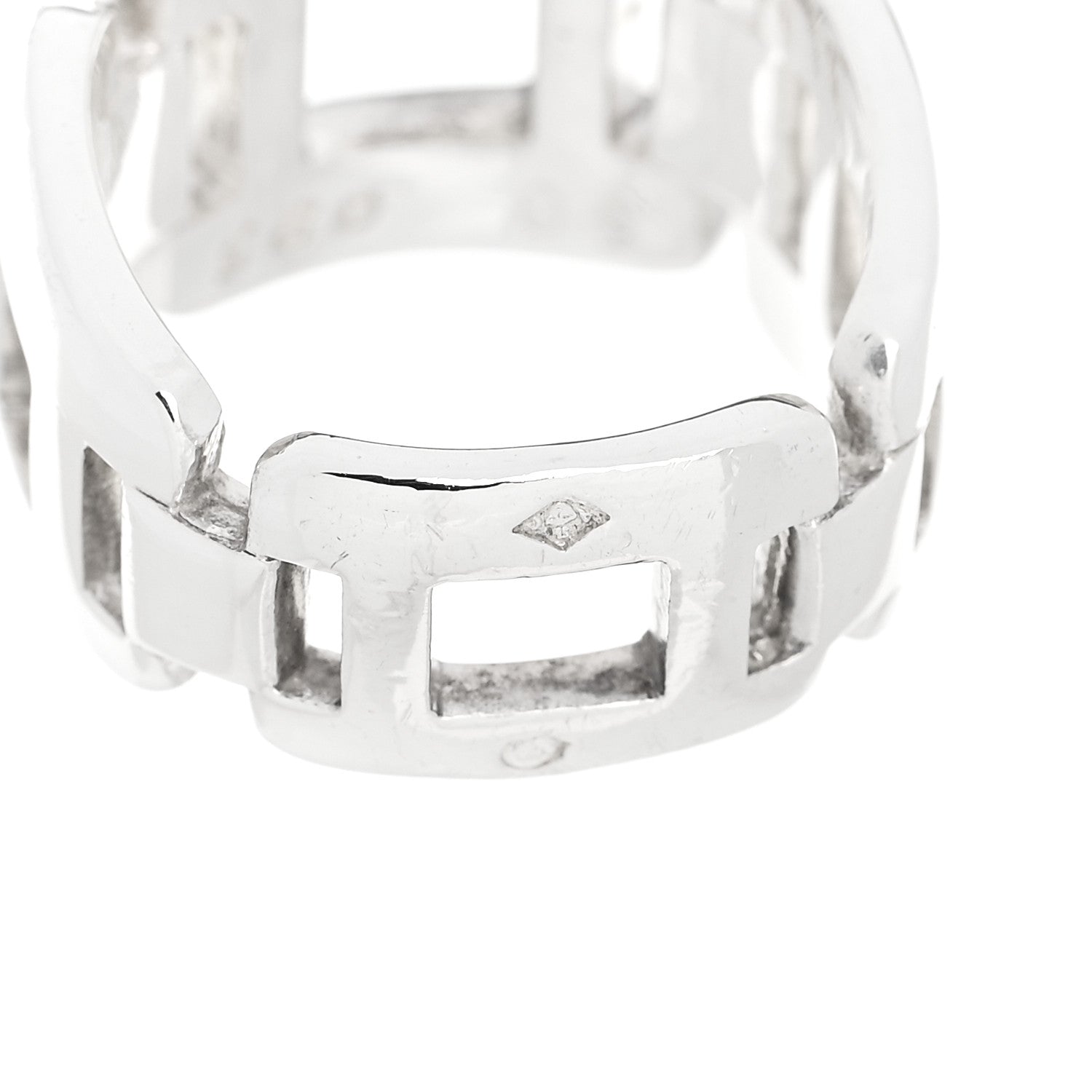 Hermes Sterling Silver Bague Hera Ring 50 5.25 6 of 7
