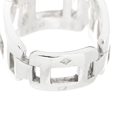 Hermes Sterling Silver Bague Hera Ring 50 5.25 6 of 7