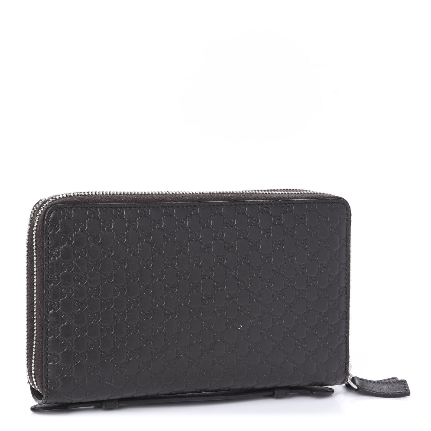 Soft Microguccissima Zip Around Top Handle Travel Wallet Loess