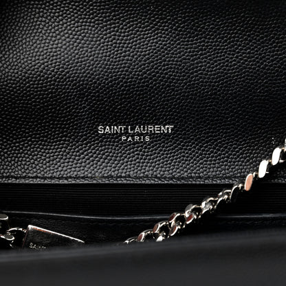 Saint Laurent Grain De Poudre Small Monogram Kate Satchel Black 7 of 15
