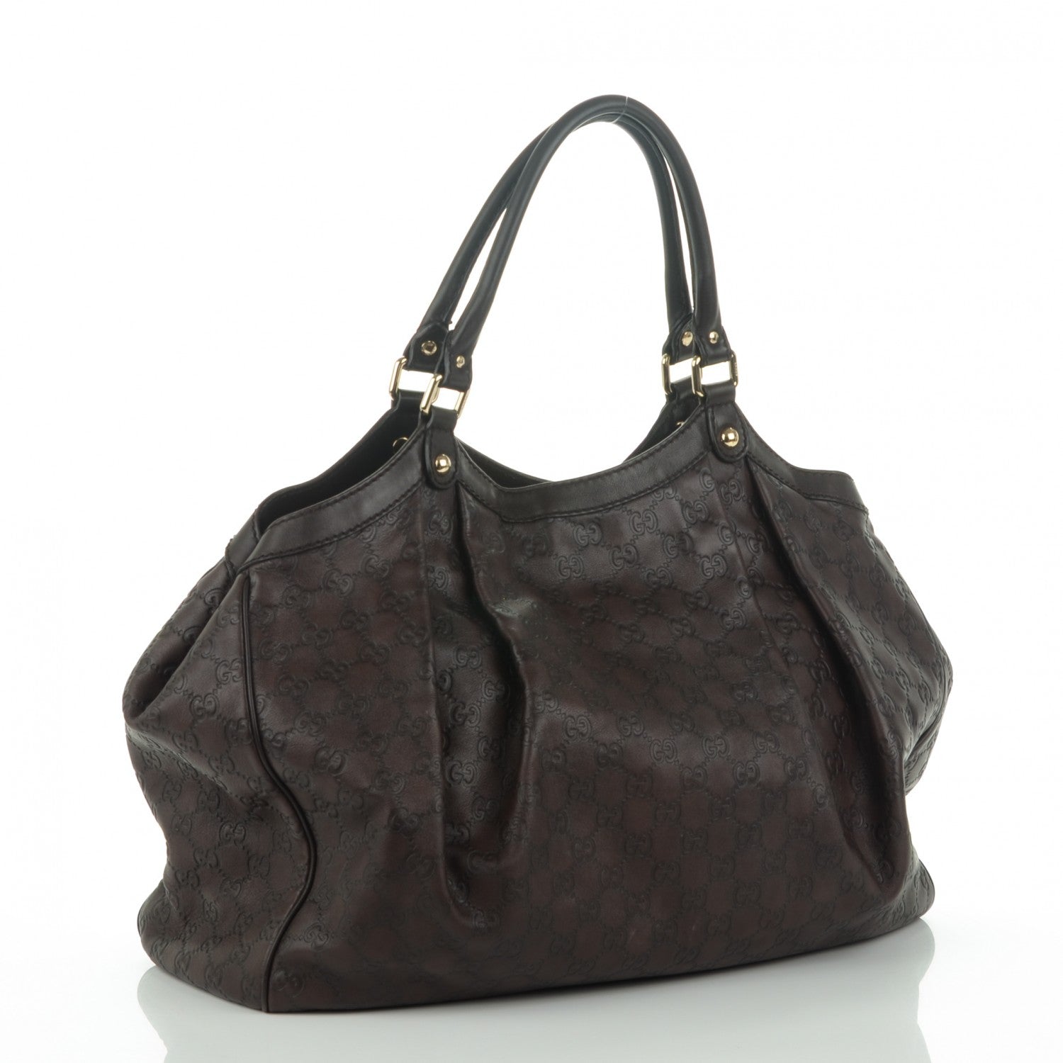 Gucci Guccissima Signature Large Sukey Tote Chocolate 3 of 7