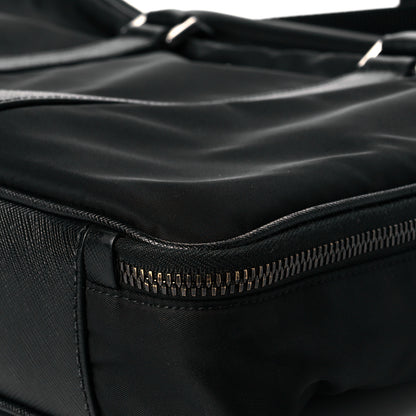 Prada Tessuto Nylon Saffiano Metal Triangle Logo Work Bag Black 7 of 15